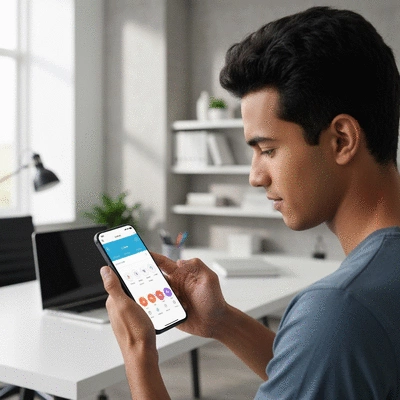 Person using a brain training app on a smartphone, representing memory improvement